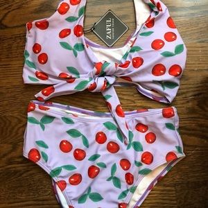 ZAFUL Purple Cherry Bikini Set: Size S